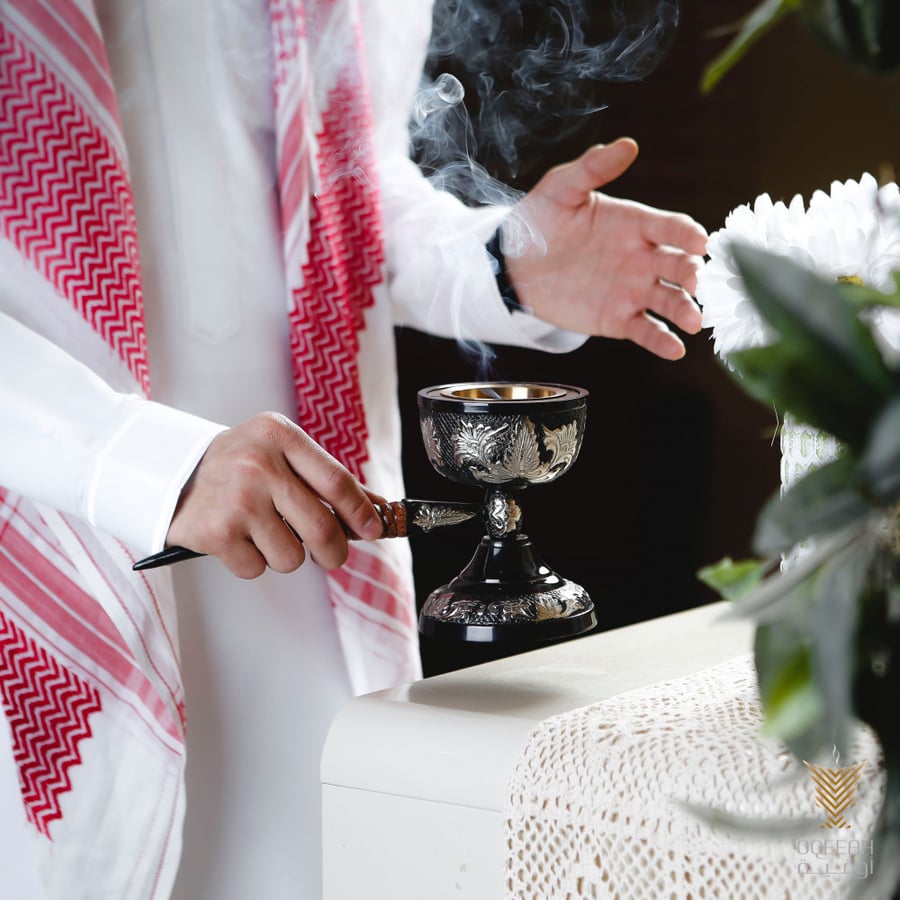 مبخرة - مقبض خشبي فاخر