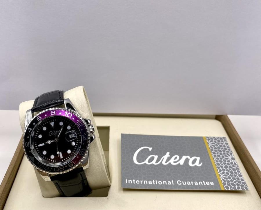 ساعة رجالية من catera لون اسود