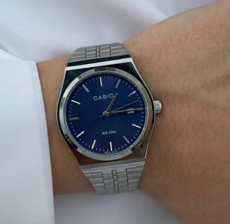 ساعة كاسيو casio MTP كحلي