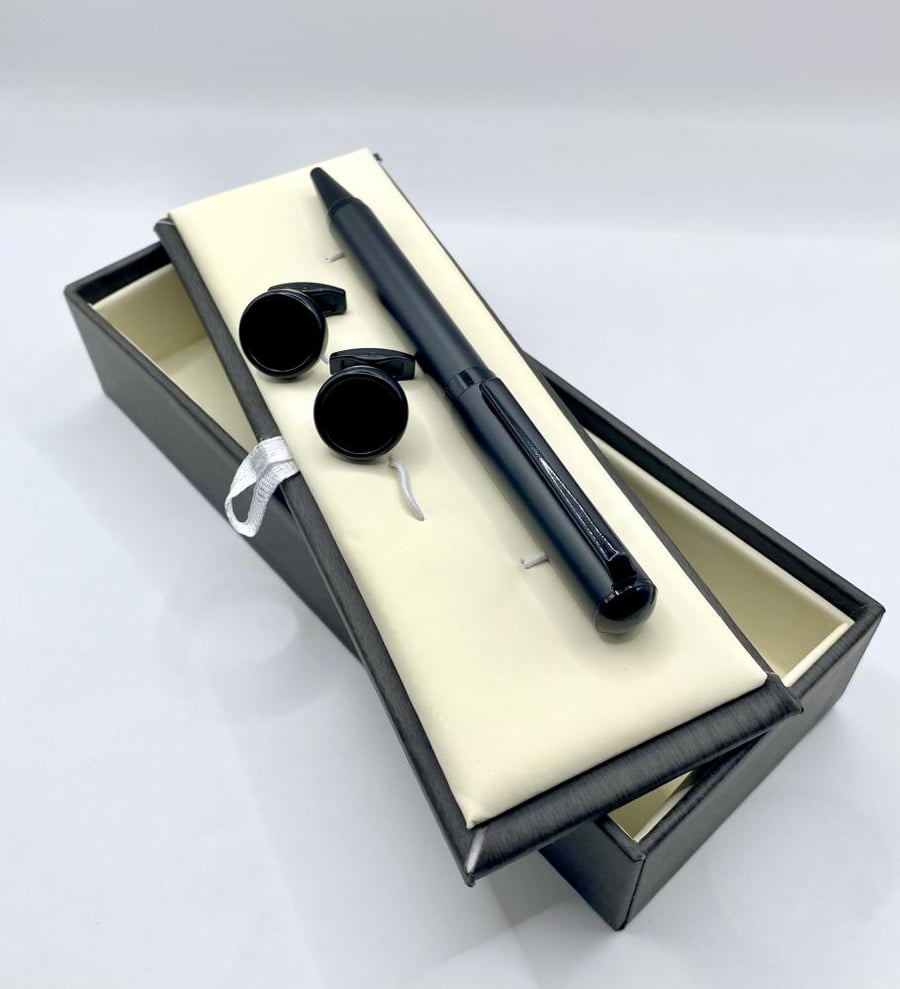 Pen and cup set black color from Katera