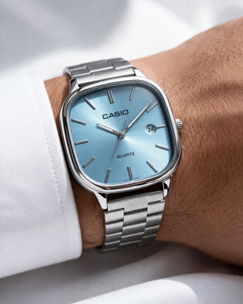 ساعة كاسيو casio LTP ازرق