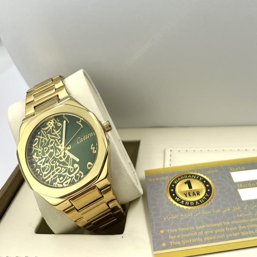 Men's watch from Catera, green blue color