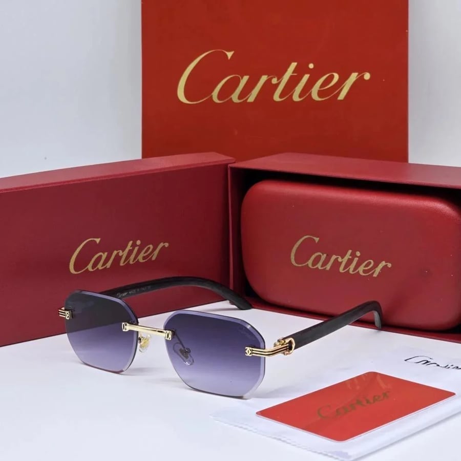 Cartier light black glasses and black frame