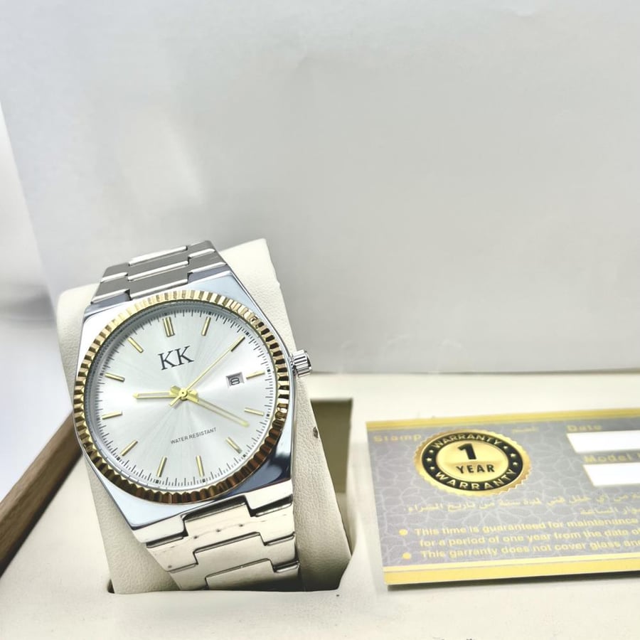 Men's watch from KK, silver color