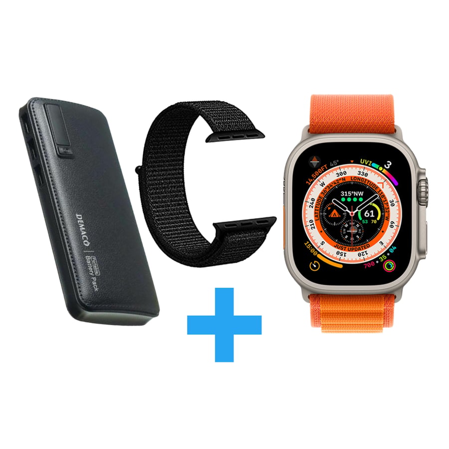 The strongest Ultra offer, Ultra watch similar to Apple, bracelet, portable charger from Demaco