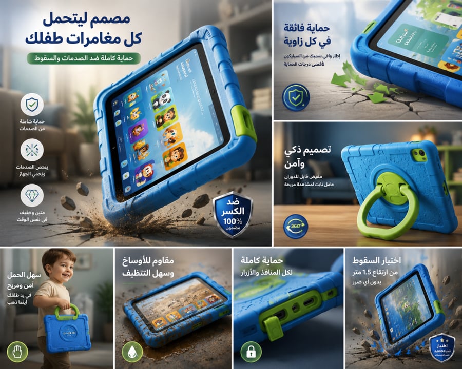 تاب اطفال 7 بوصة اندرويد مقاوم للصدمات  والكسر SMART WIFI KIDS TABLET