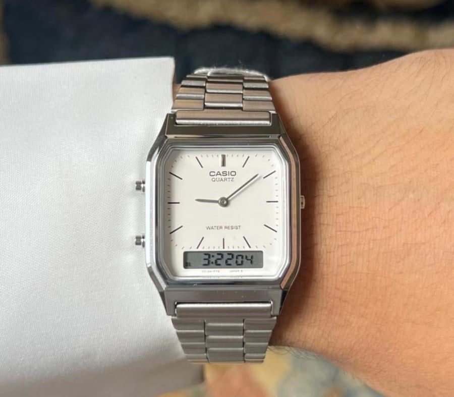 ساعة كاسيو casio vintage ابيض