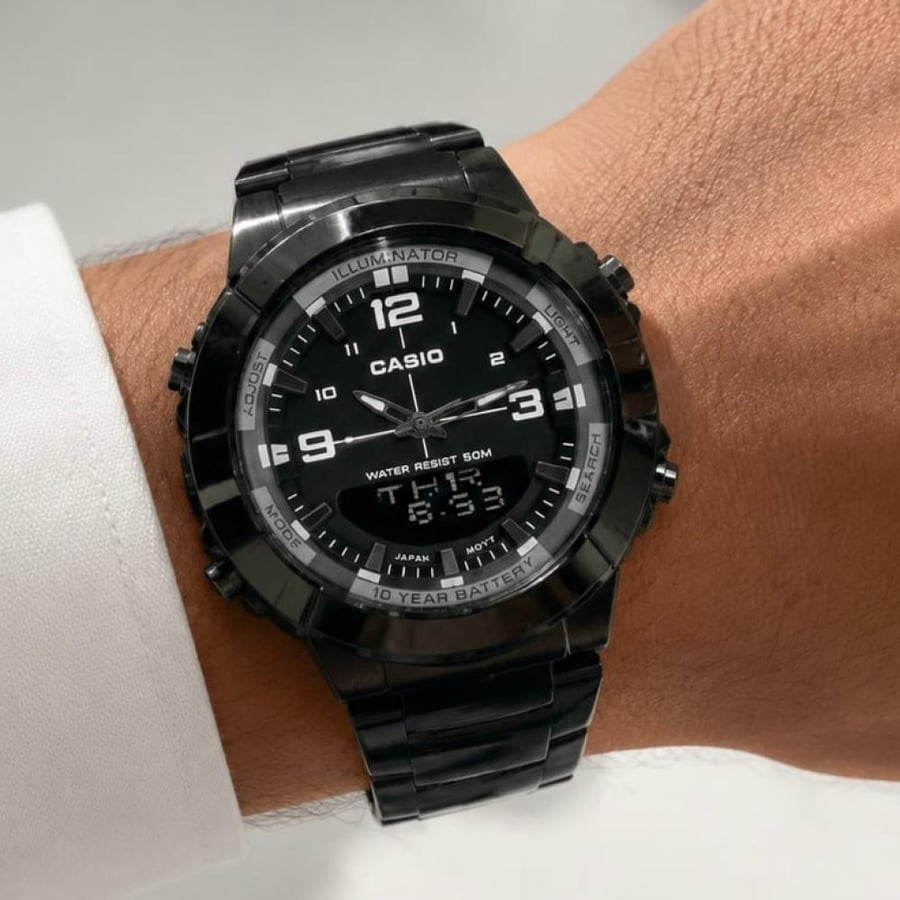 ساعة كاسيو CASIO ANALOG اللون اسود