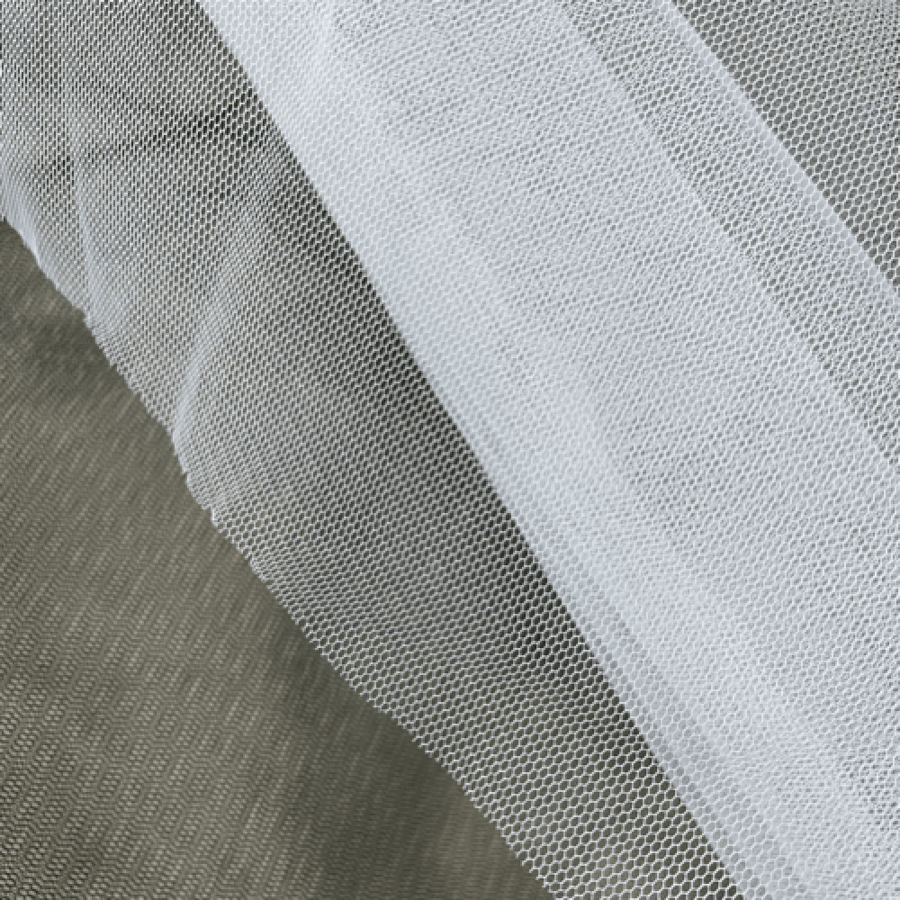 Poleyster Mesh White   قماش جيبون أبيض