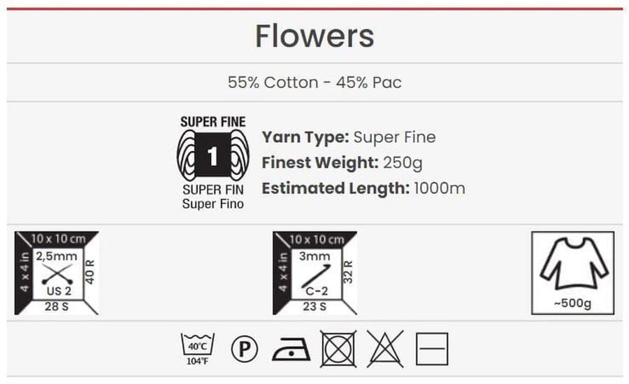 خيوط يارن ارت فلورز - 254 Yarnart Flowers