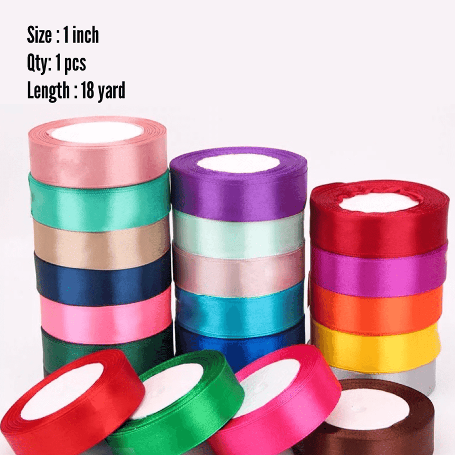 Satin Ribbons 1 inch   شرائط الساتان 1 انش
