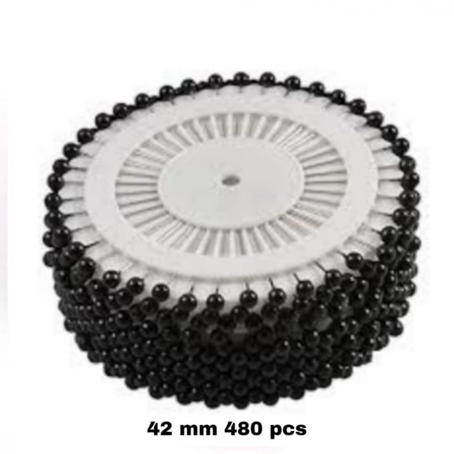 Pearl pin Black 42 mm   دبوس أسود 42 ملم