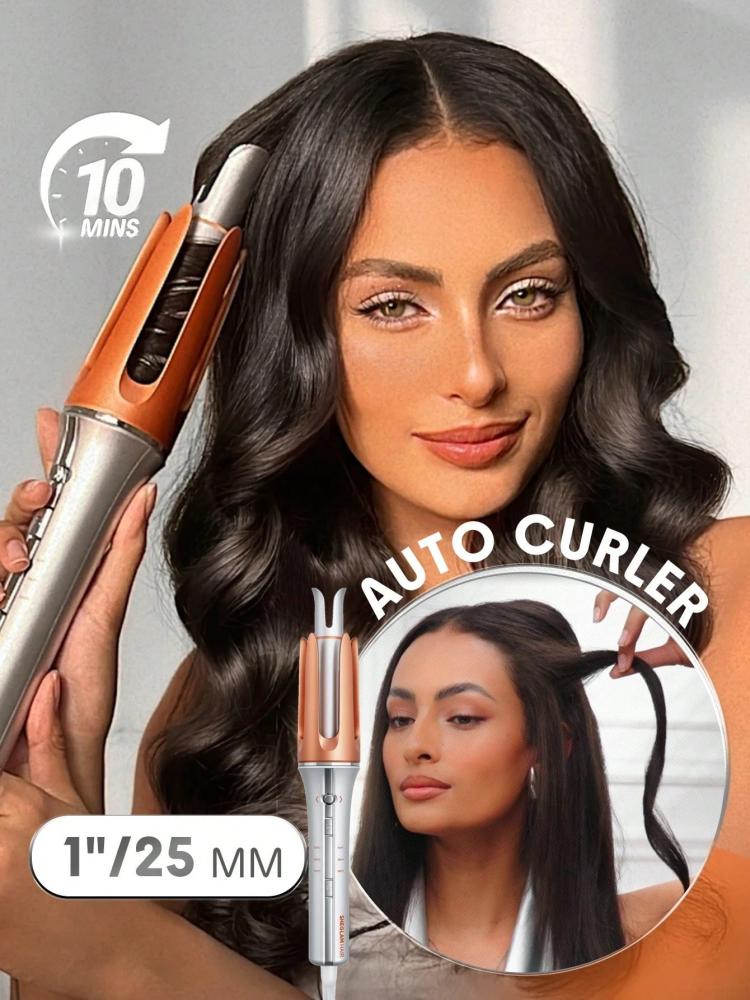 SHEGLAM HAIR مكواة تجعيد تلقائية وردية