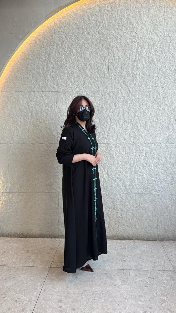 عباية شادر أزرق فيروزي