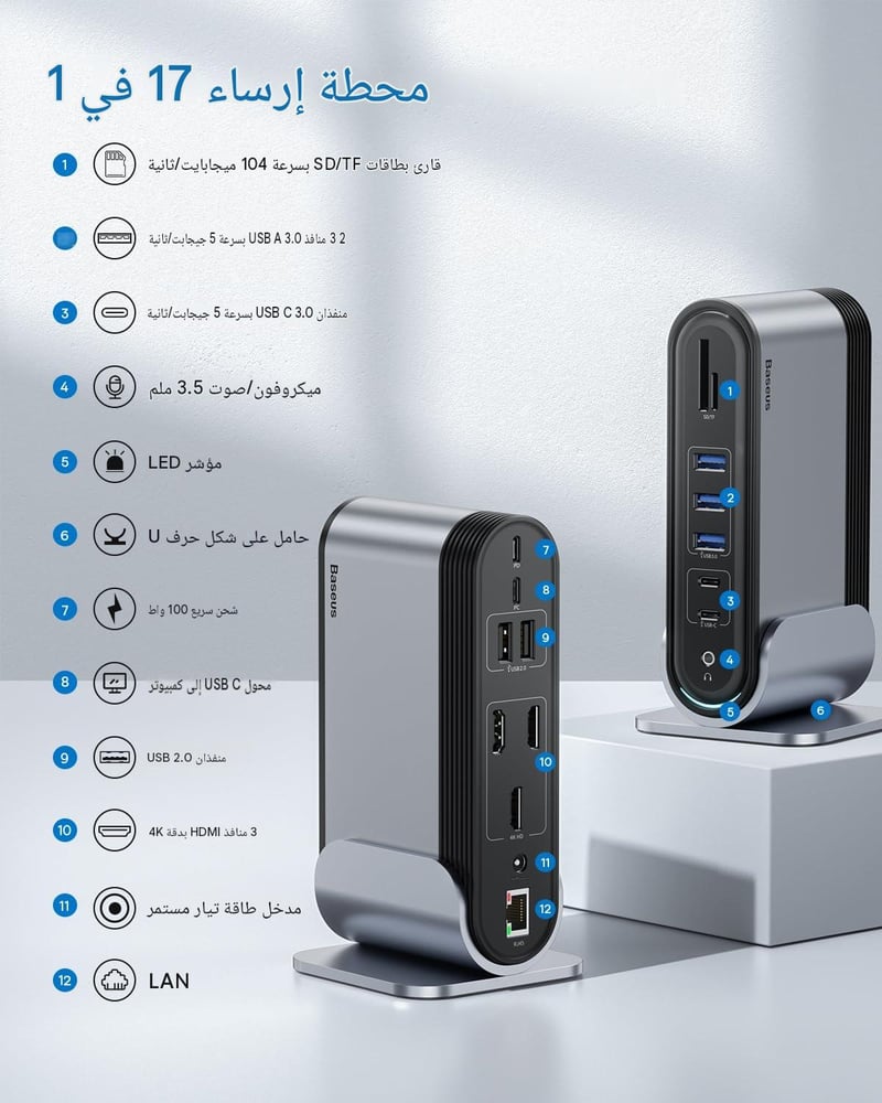محطة إرسال مطورة من Baseus