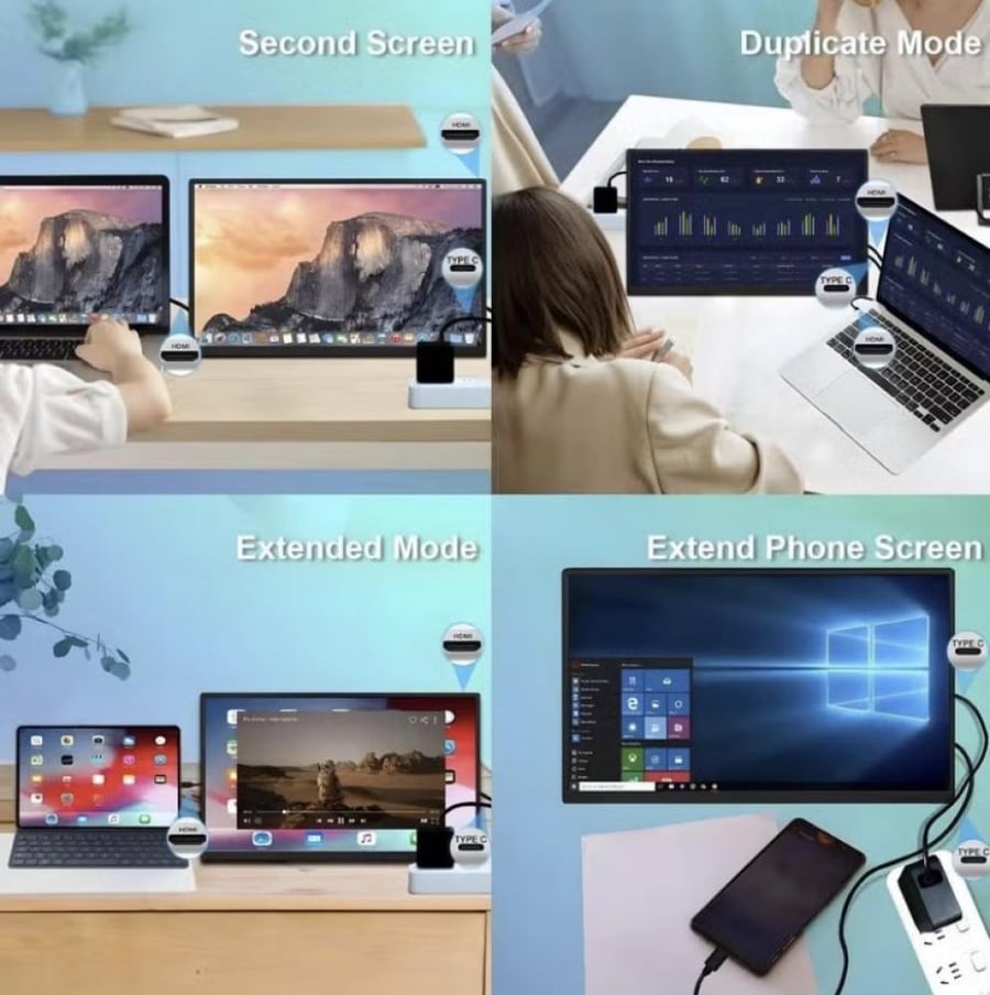 شاشة ألعاب محمولة 1.5K 120Hz مقاس 18 بوصة
