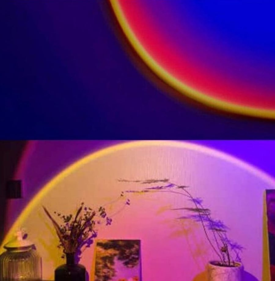 مصباح LED بإيقاع الغروب متعدد الألوان