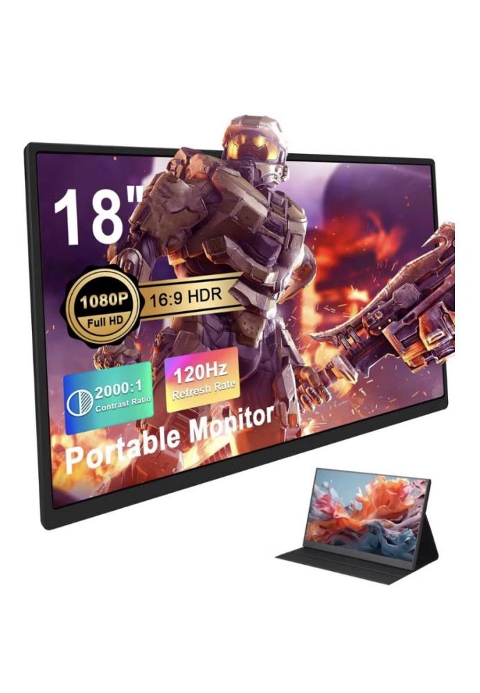 شاشة ألعاب محمولة 1.5K 120Hz مقاس 18 بوصة