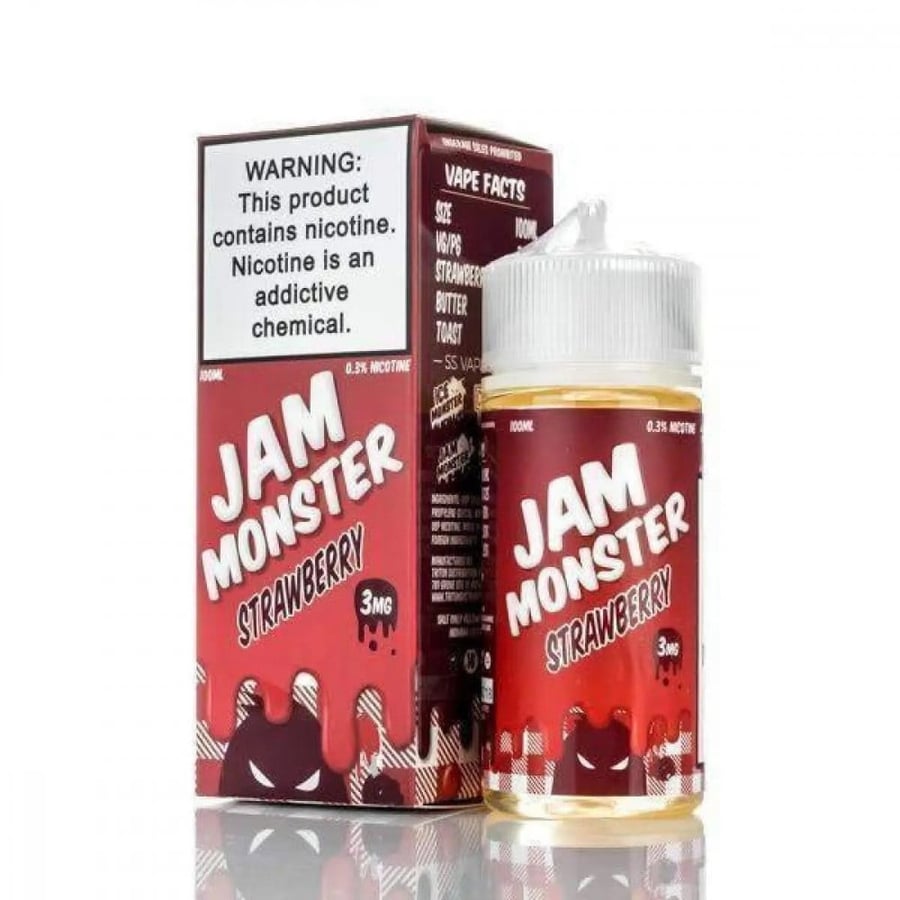 نكهة جام مونستر فراولة فيب نيكوتين - JAM Monster RASPBERRY - Vape Nicotine 100ml/3mg