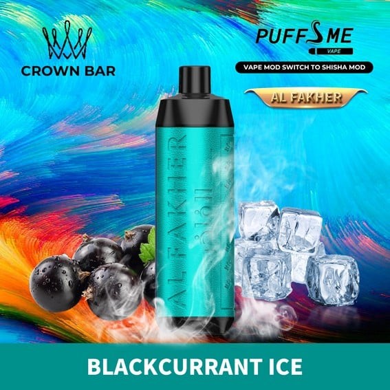 شيشة فيب الفاخر تاج كراون بار 8000 موشه ( كشمش اسود ايس الفاخر 5mg) CROWN BAR
