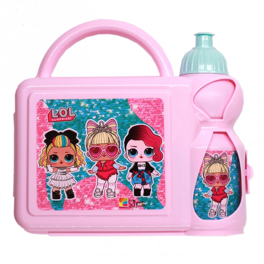 لول- طقم علبة غداء و زمزمية - LOL Lunch Box Set