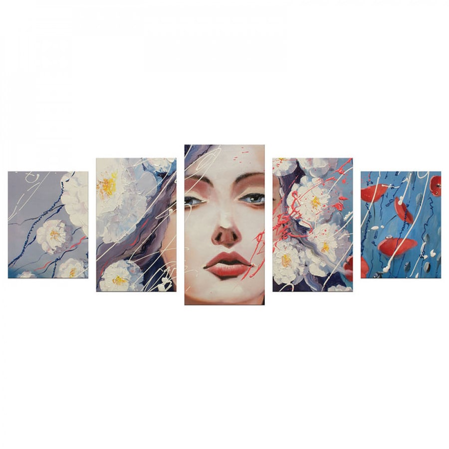A wall art painting for home decor printed on a luxurious material with a hidden frame, size 150 × 60 cm
