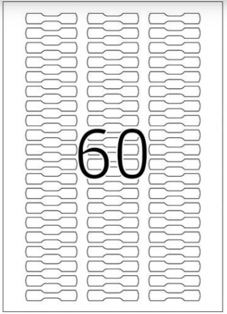 Multi-Purpose Self-Adhesive Labels, 10x49mm, 25 Sheets, 1500 Labels