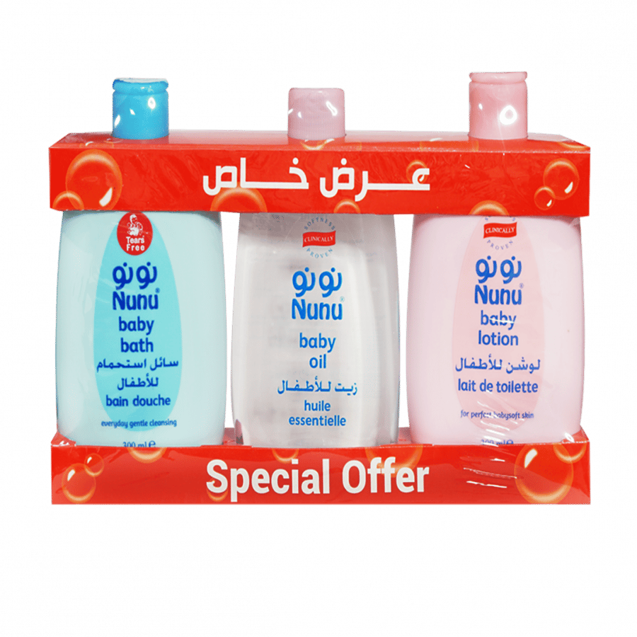 نونو لوشن وزيت ورغوة حمام للاطفال 300مل - عرض خاص
