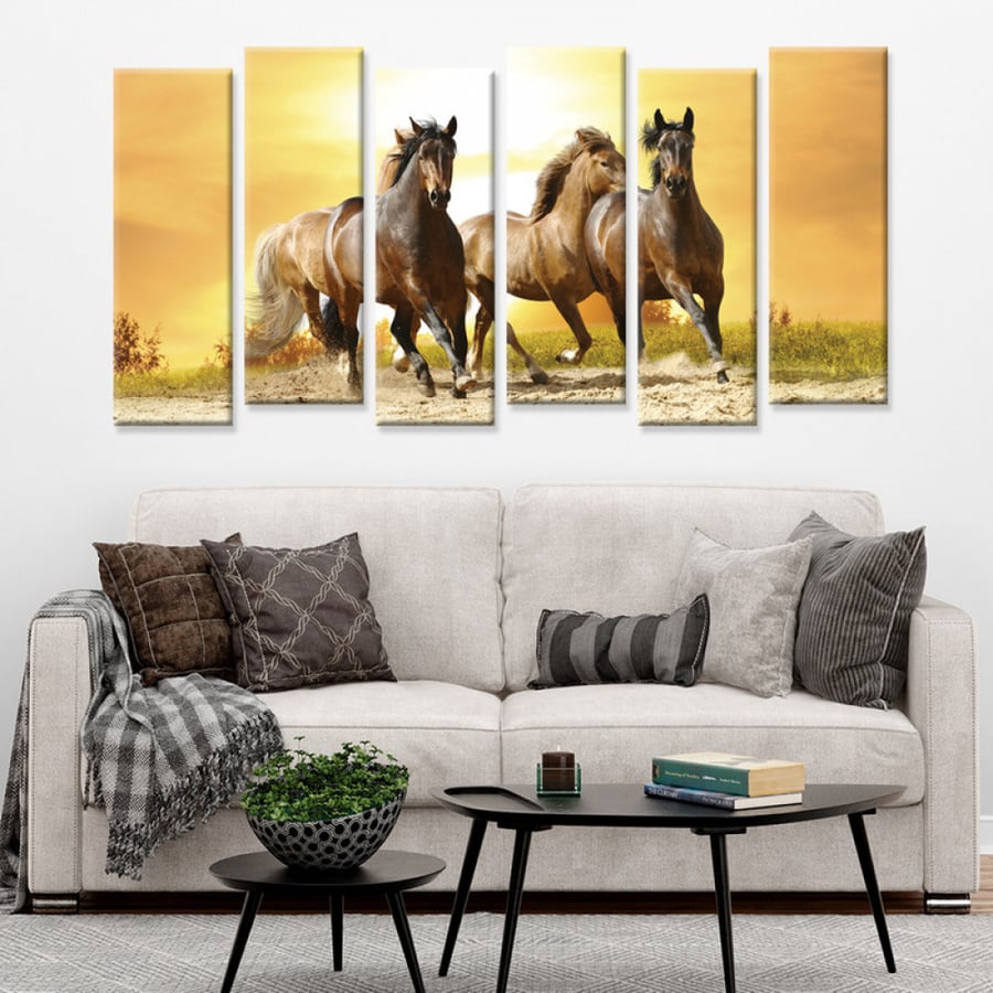 Wall art for home decor printed on canvas fabric with hidden frame size 120 × 60 cm