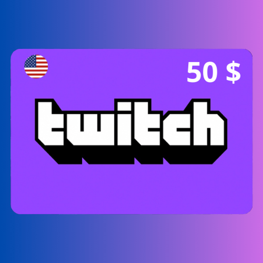 بطاقة شحن تويتش 50 دولار