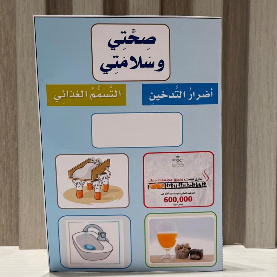 مطوية اسرية الصف السادس الترم الثالث وحدة صحتي وسلامتي