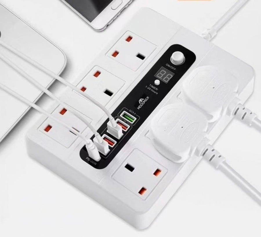 توصيلة نوكسون مع 6 منافذ ثلاثية 6 منافذ USB .. التوصيلة الاكثر امان وفقاً