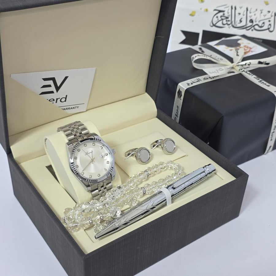 هديا المتخرجين طقم رجالي اصلي بضمان سنه شامل التغليف