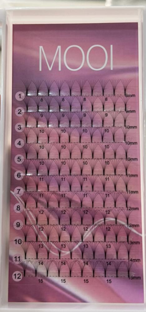 رموش Mooi Eyelashes  6D 0.07c-Mix