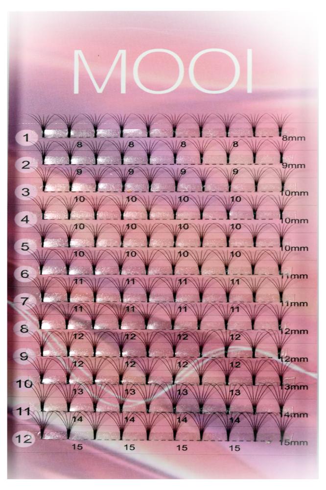 رموش Mooi Eyelashes  6D 0.07c-Mix