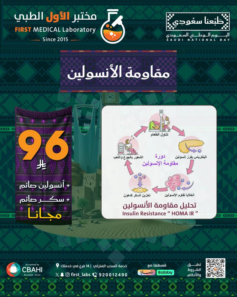 مقاومة الانسولين + الانسولين الصايم مجانا  + سكر الصايم مجانا