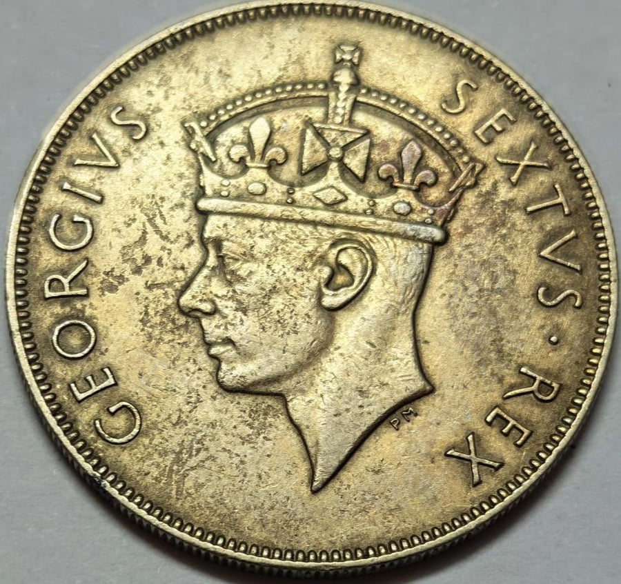 1 شلن شرق أفريقيا الملك جورج السادس اصدار 1950 م معدن