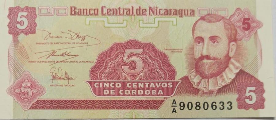 5 سنتات نيكارجوا اصدار 1991 م انسر