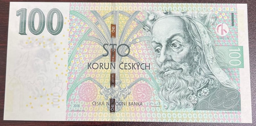 100 كرونا التشيك اصدار 2018 انسر