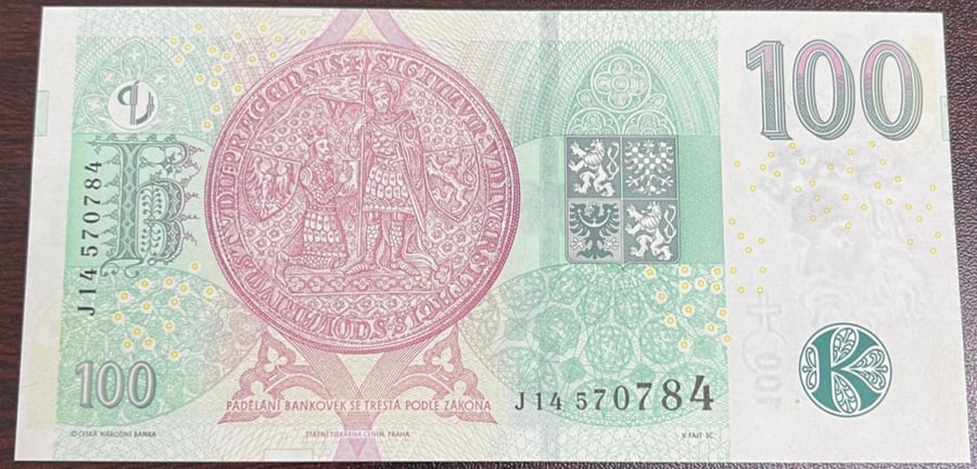 100 كرونا التشيك اصدار 2018 انسر