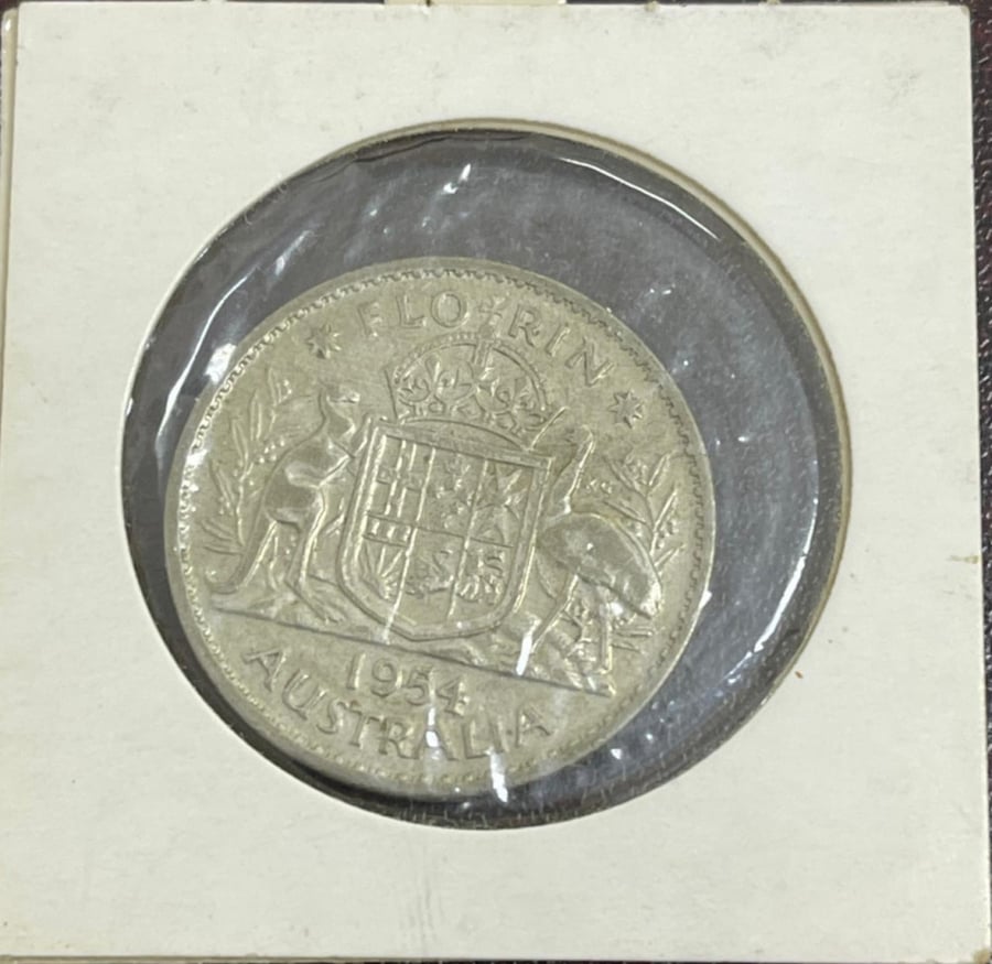 1 فلورين أستراليا فضة الملكة الايزبت سنة 1954 م