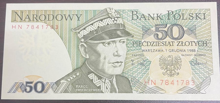 50 زلوتي بولندا اصدار 1988 انسر