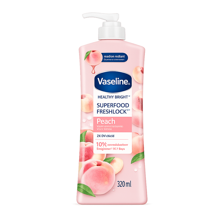 Vaseline Healthy Bright Superfood Peach Lotion 320ml – فازلين هيلثي برايت سوبرفود لوشن بالخوخ 320مل