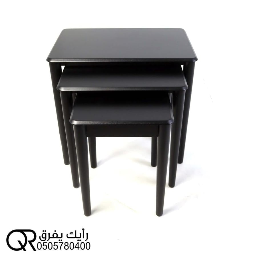 طقم طاولات جانبية "إيليغانس" الخشبي متدرج