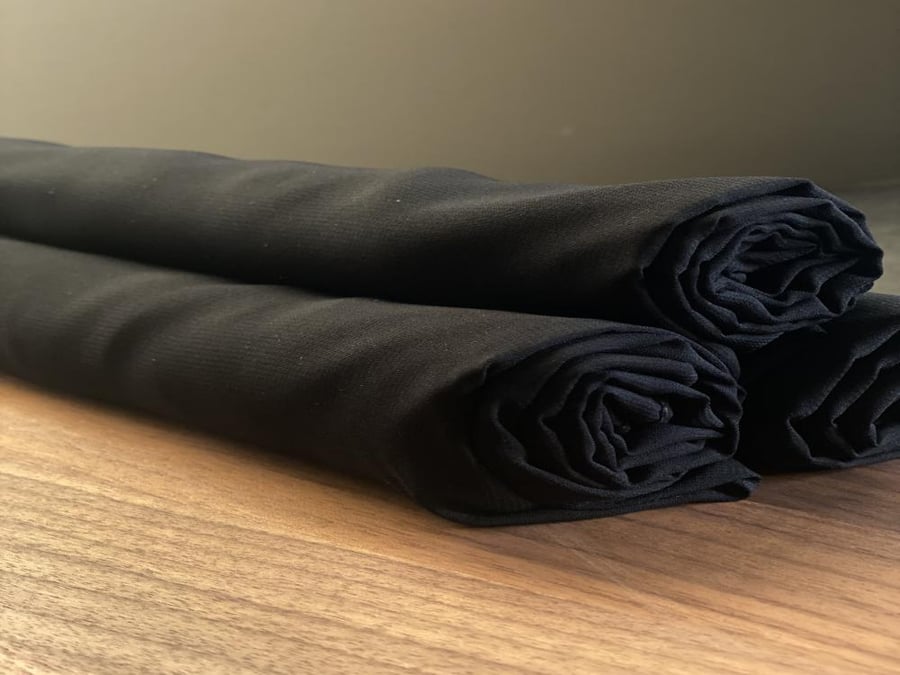 Plain black headscarf