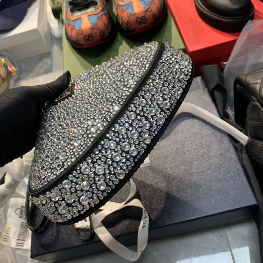 Prada Cleo satin bag with crystals