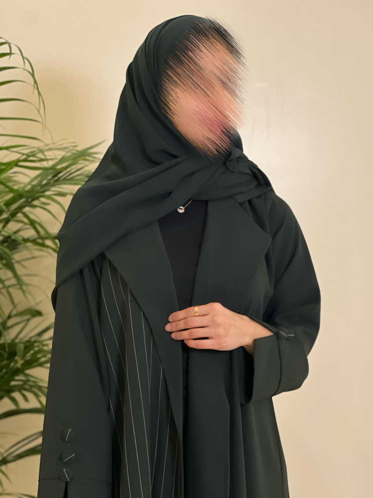 عباية كريب نص مقلم ونص ساده