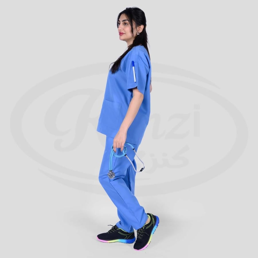 Medical scrub set for unisex sky blue 101 Kenzi