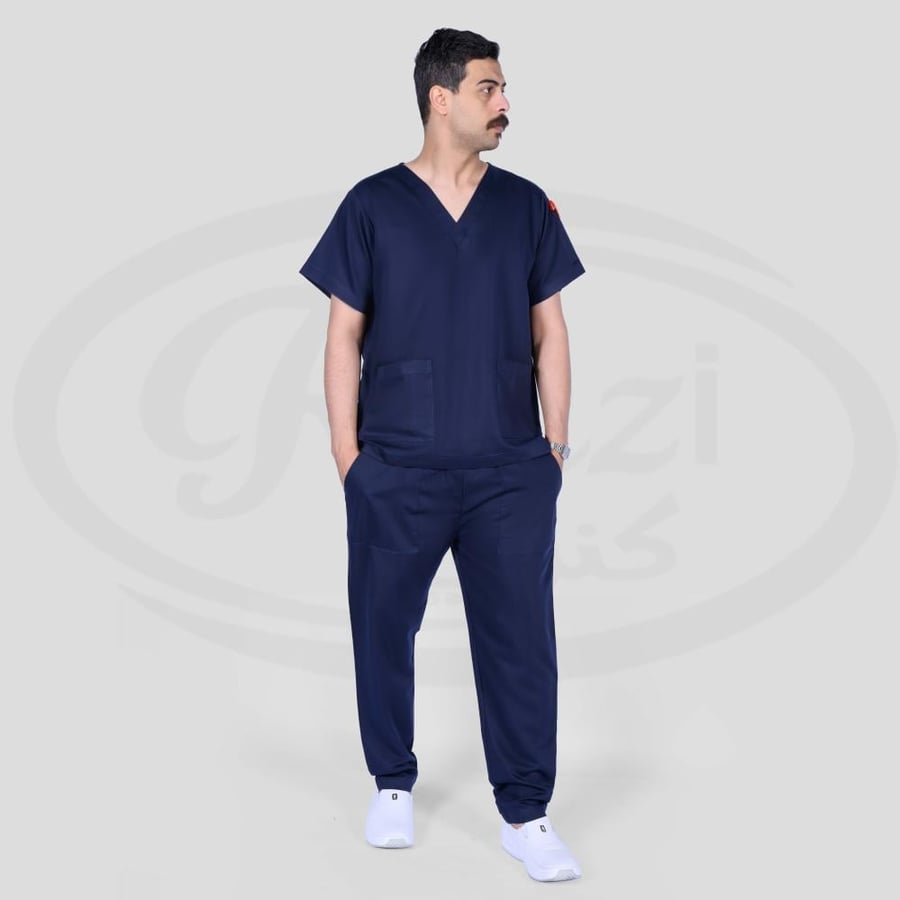 طقم سكراب طبي كنزي للجنسين لون كحلي