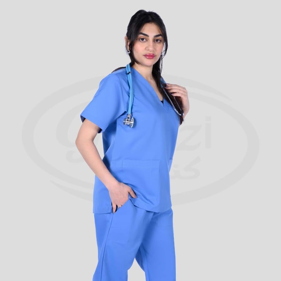 Medical scrub set for unisex sky blue 101 Kenzi